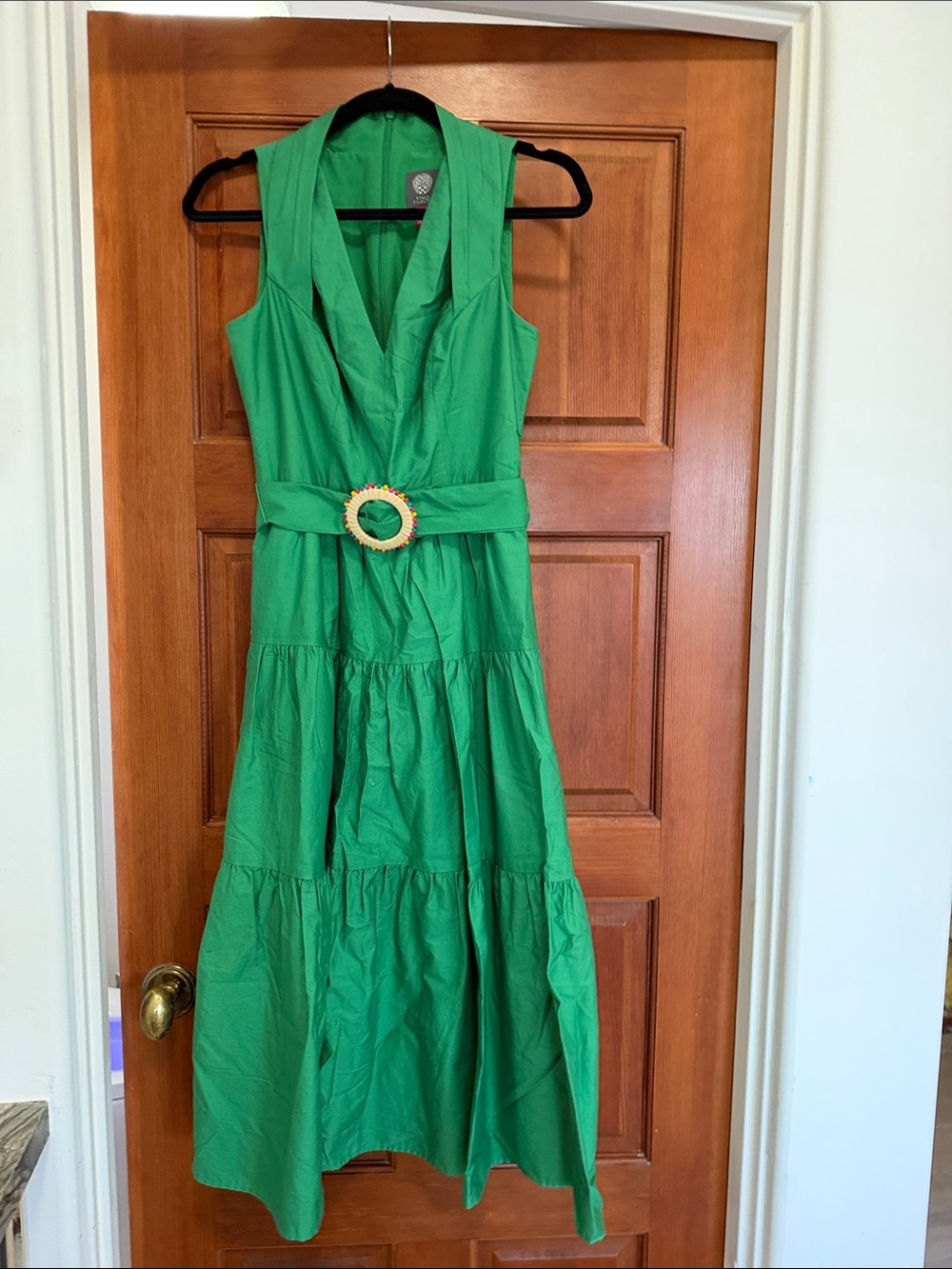 Vince Camuto green dress with belt